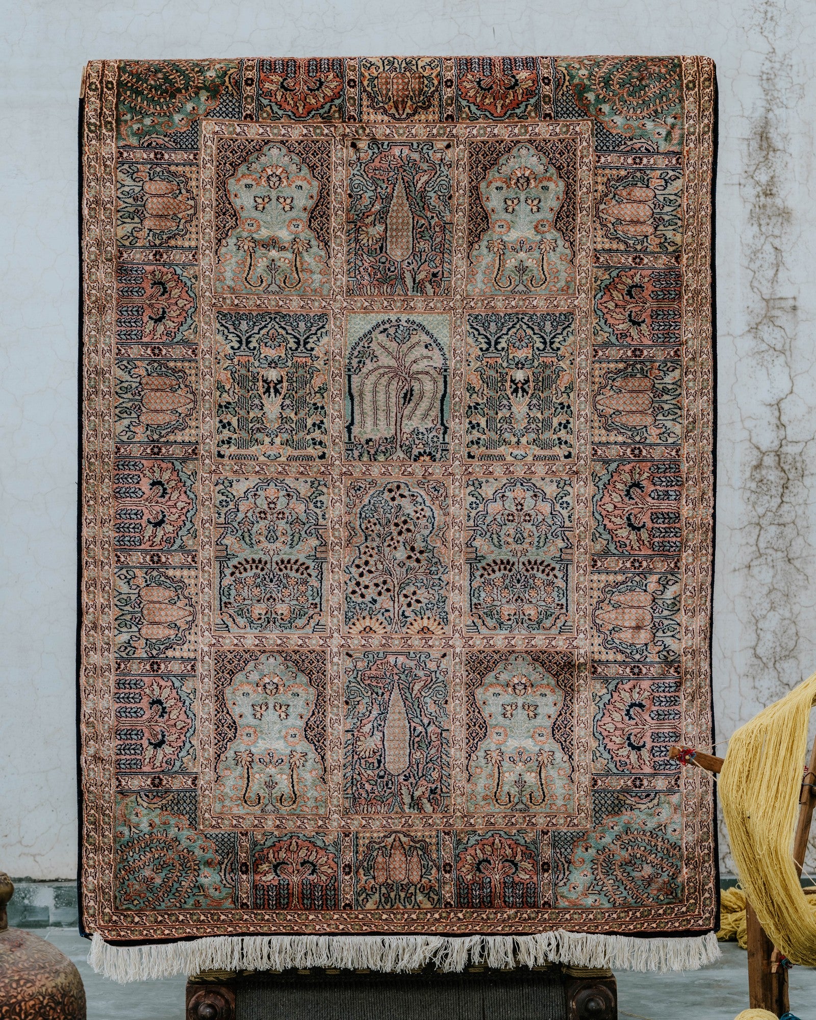 Silk on Cotton Carpet