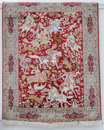 Silk on Cotton Carpet