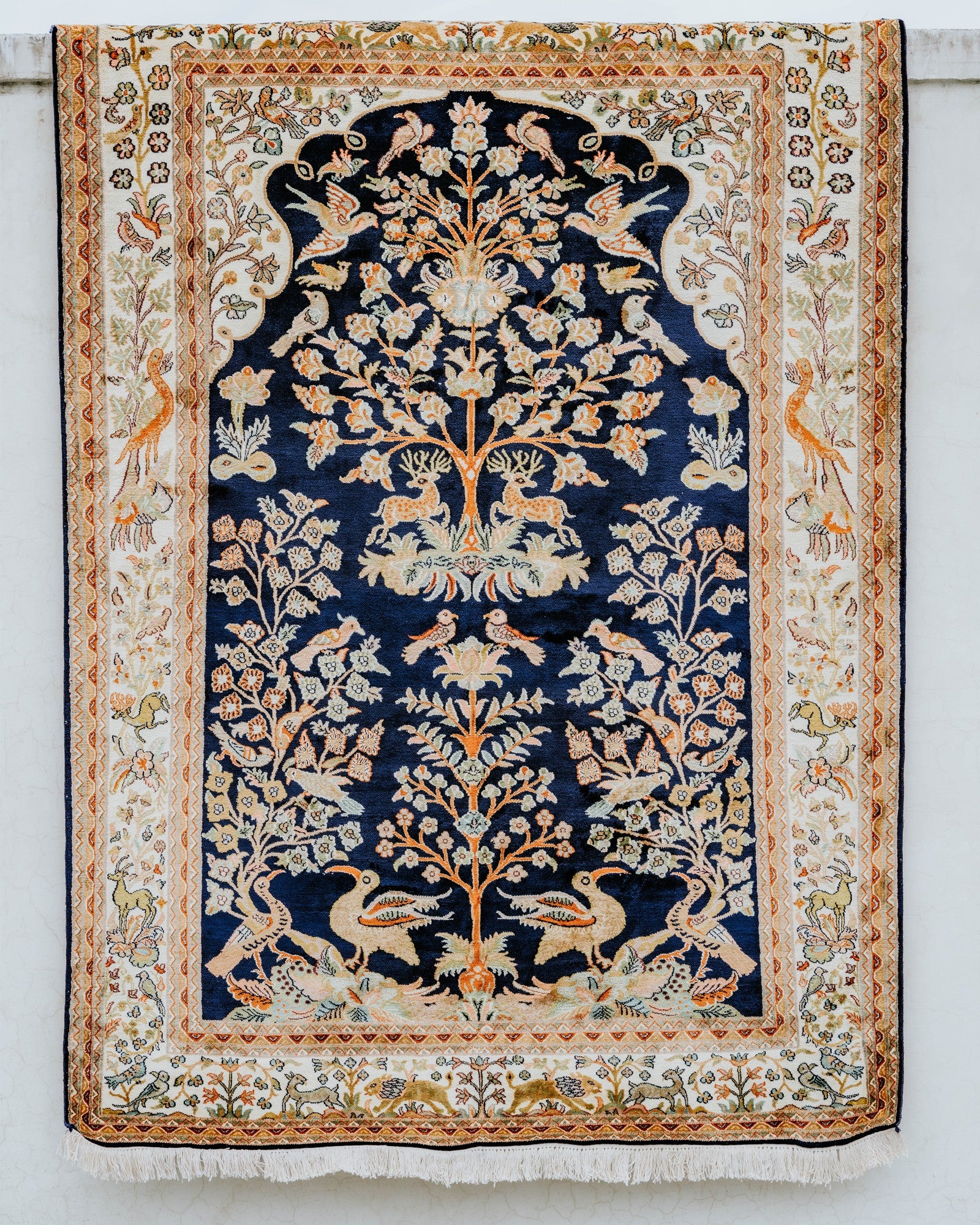 Silk on Cotton Carpet