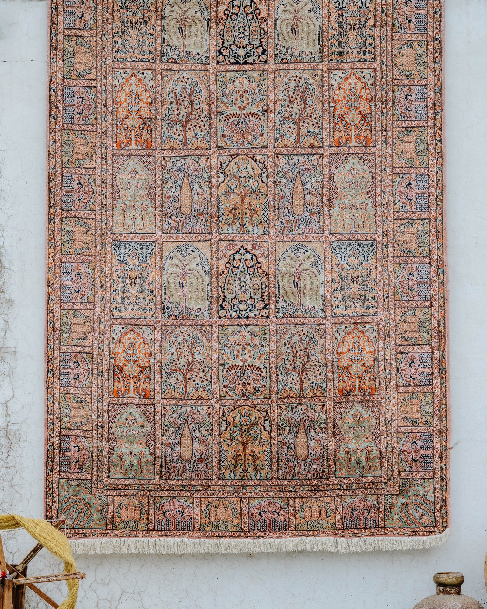 Silk on Cotton Carpet