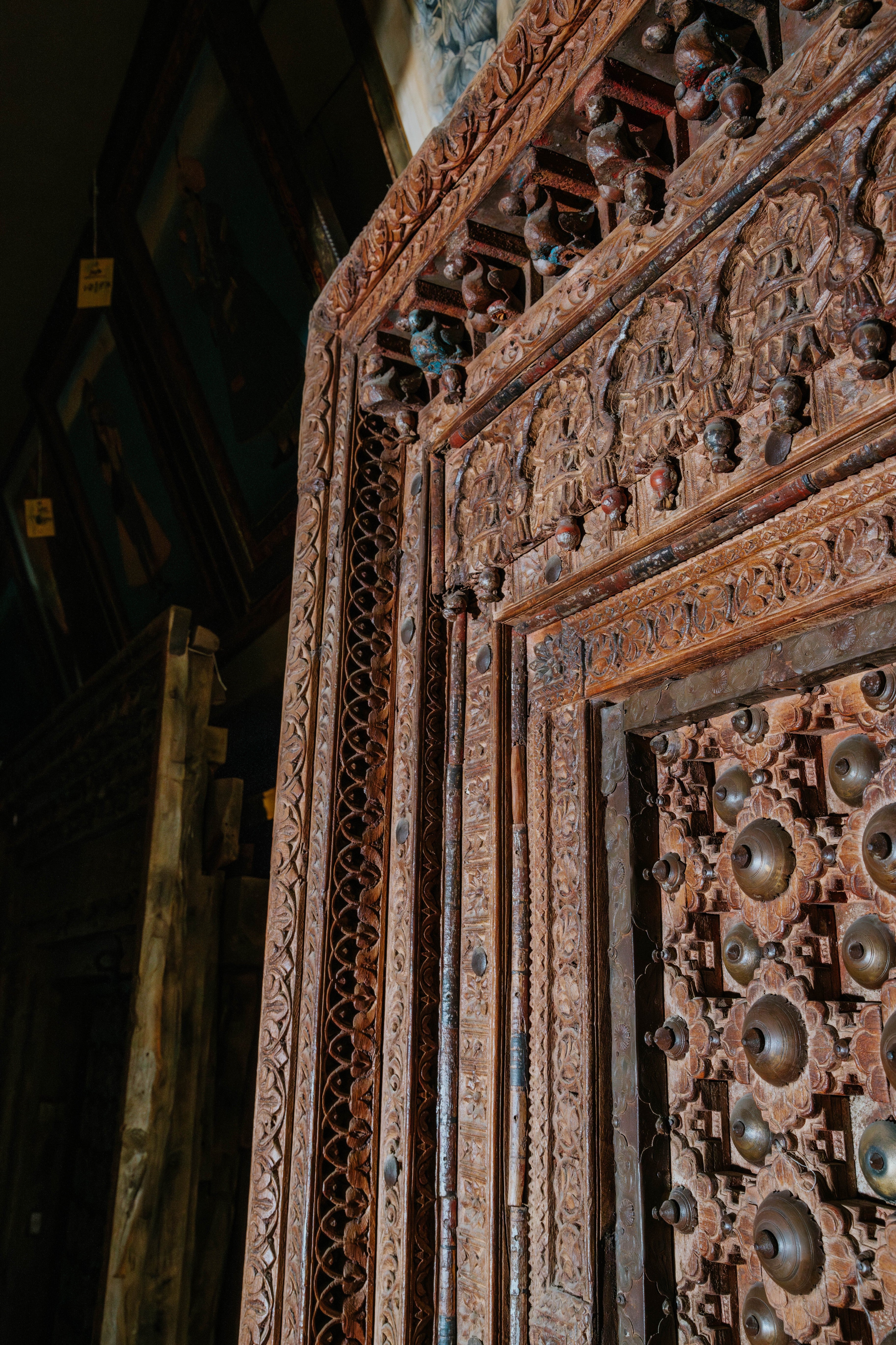 Brass Work Vintage Wooden Door