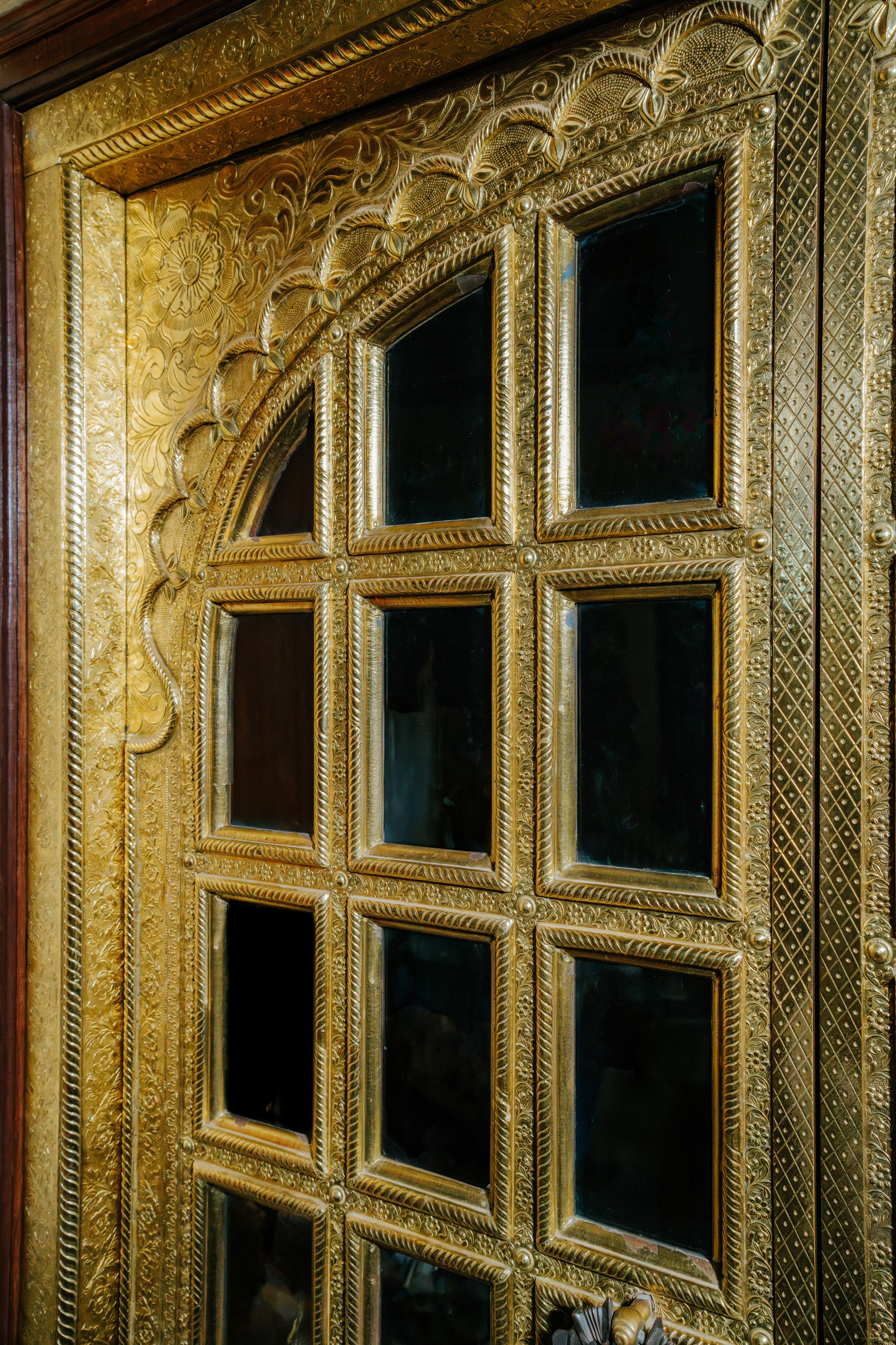 Brass-claided Door with Glass