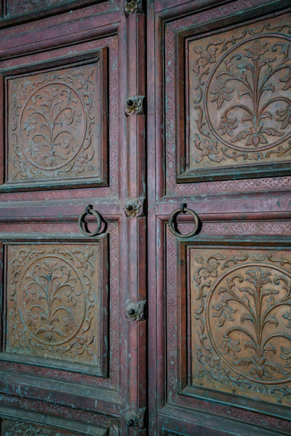 Brass Work Vintage Wooden Door