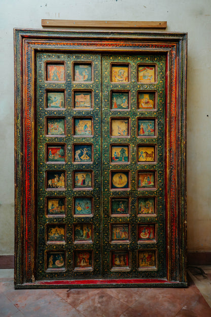 Vintage Wooden Door Painting