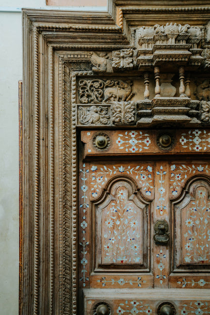 MOP Inlay Work Vintage Wooden Door
