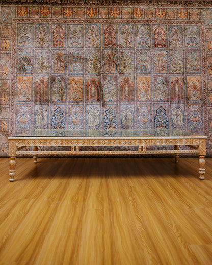 Hand-painted bone coffee table