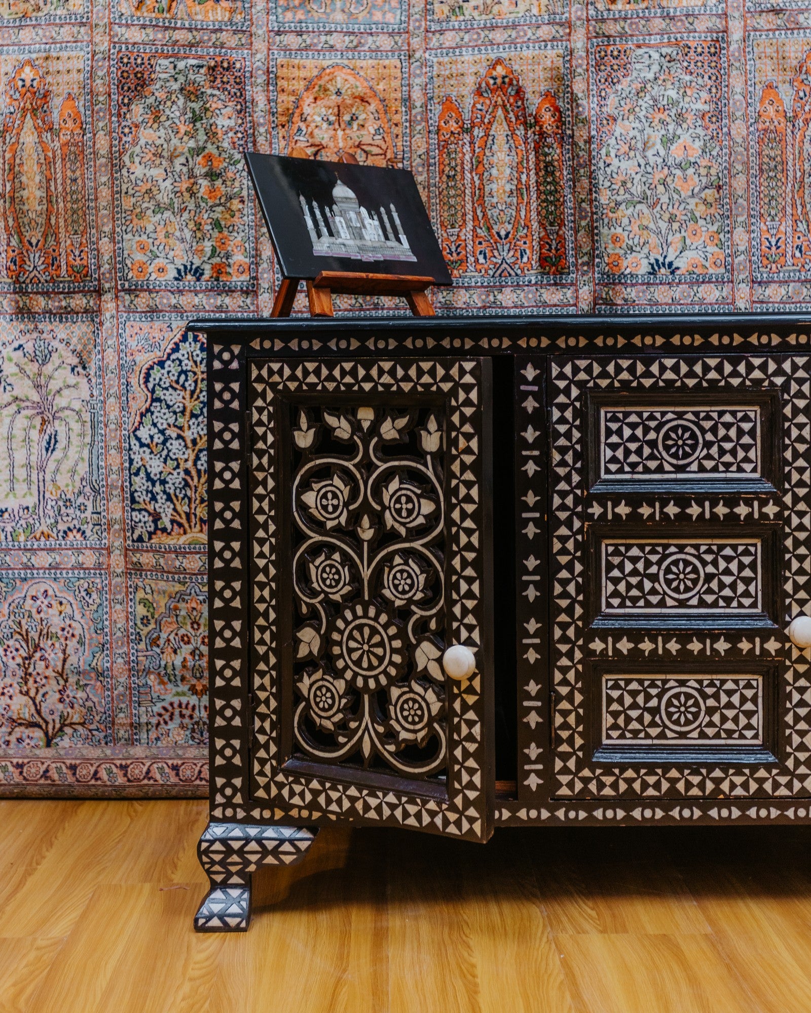 Bone Inlay Work Sideboard