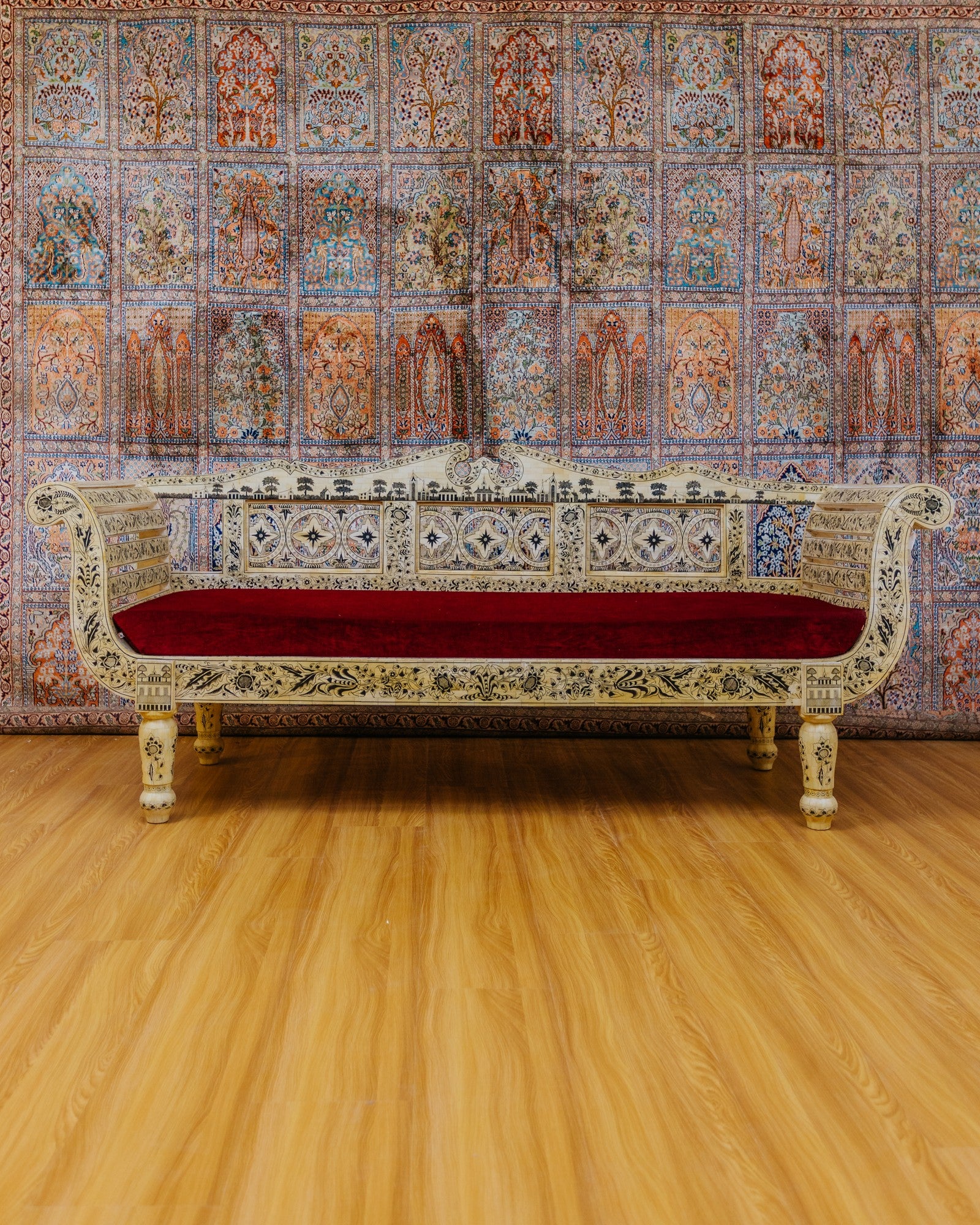 Bone and sketch painting work sofa set