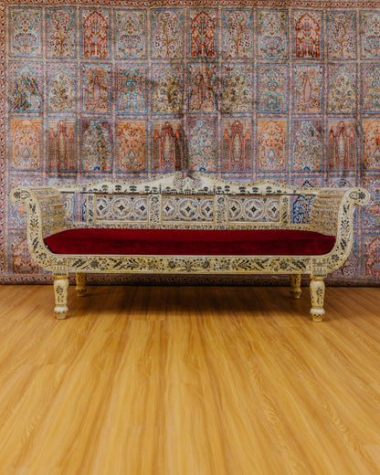 Bone and sketch painting work sofa set