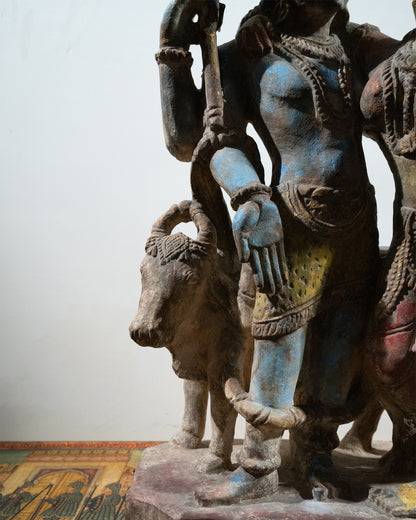 Old Stone Shiv-Parvati